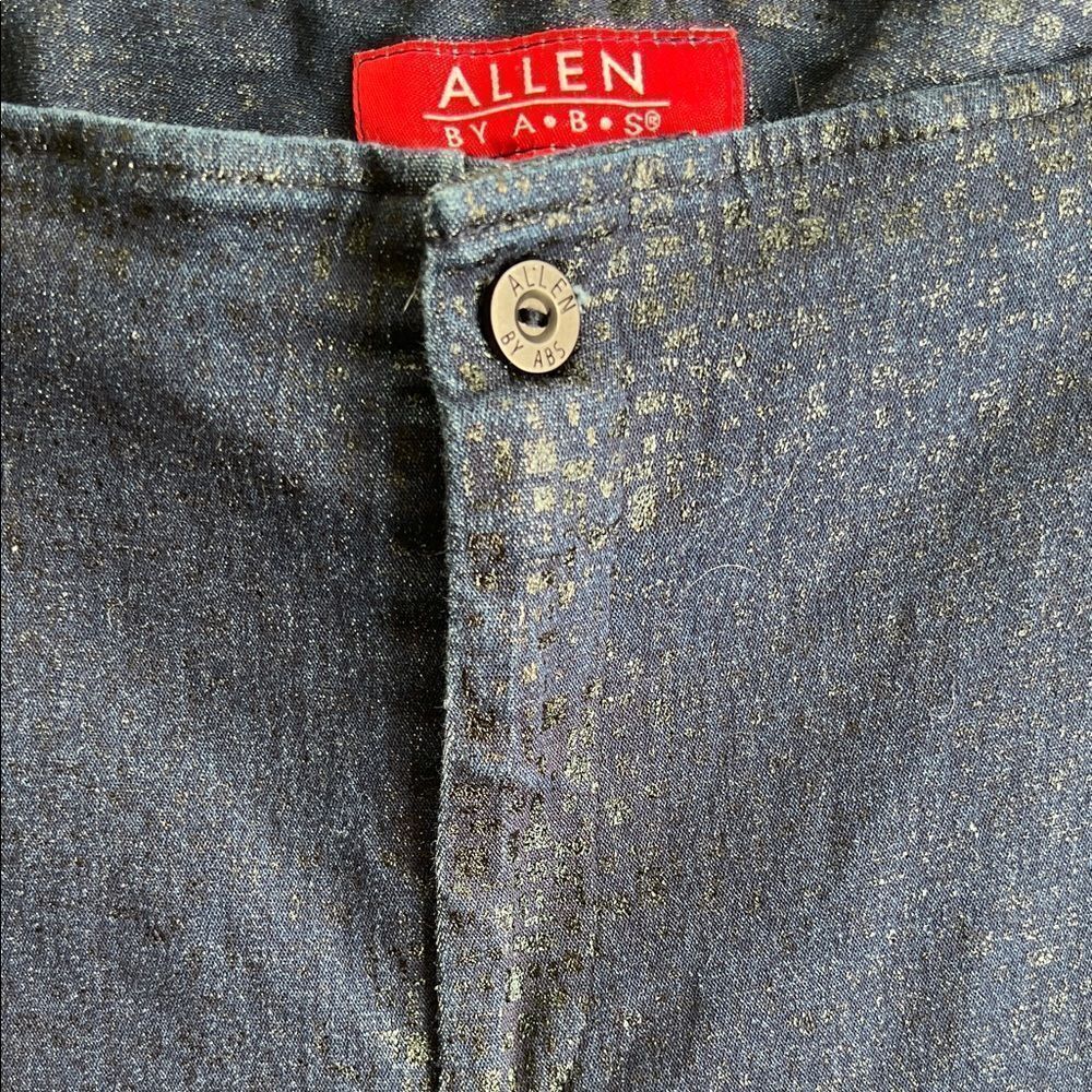 ABS by Allen Jeans Clean Front Dark Wash with Black Shiny Speckles in Size 12 - Picture 4 of 15